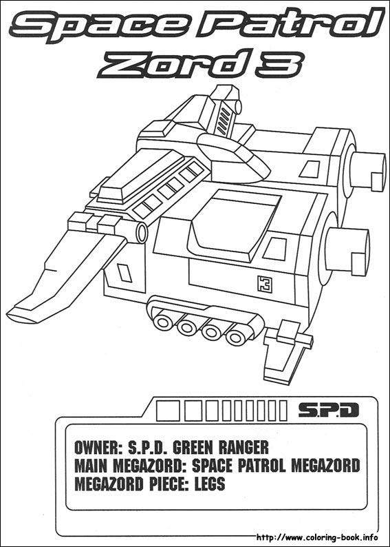 Power Rangers coloring picture